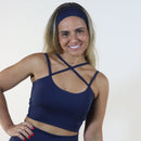 Top Azul Escuro - Alça X Frontal