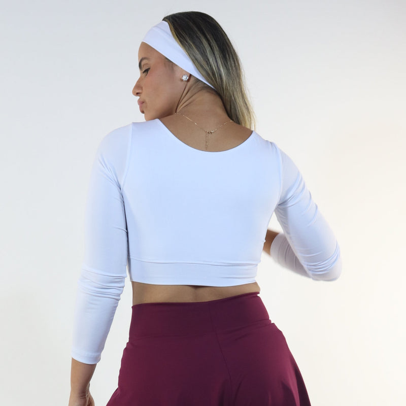 Top Manga Longa Branco