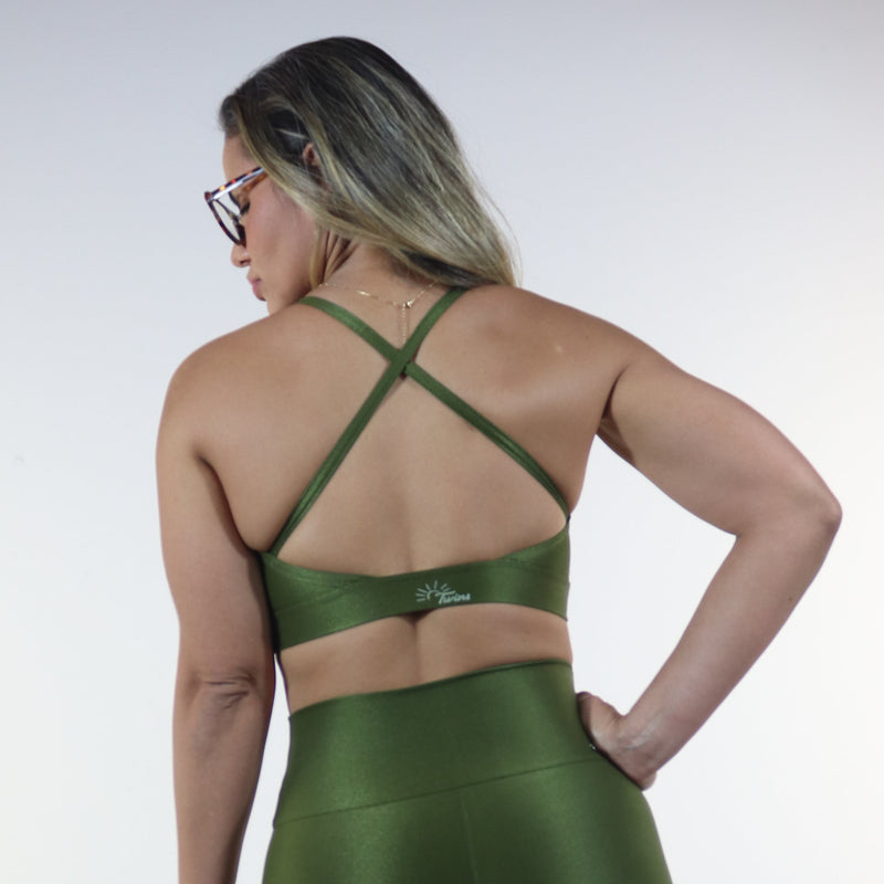 Top Verde - Alça X