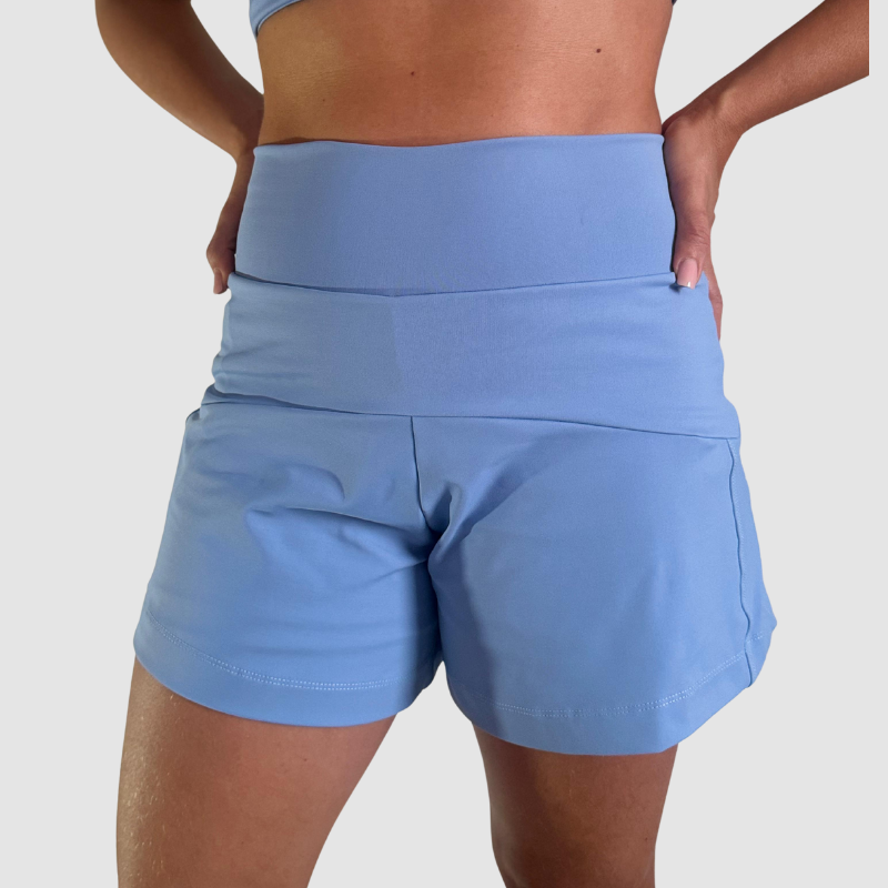 Short Azul Bebê - Tecido Suplex de Poliamida